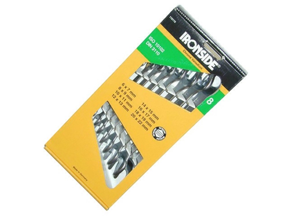 Set Van 8 Steeksleutels Van 6 Tot 22mm