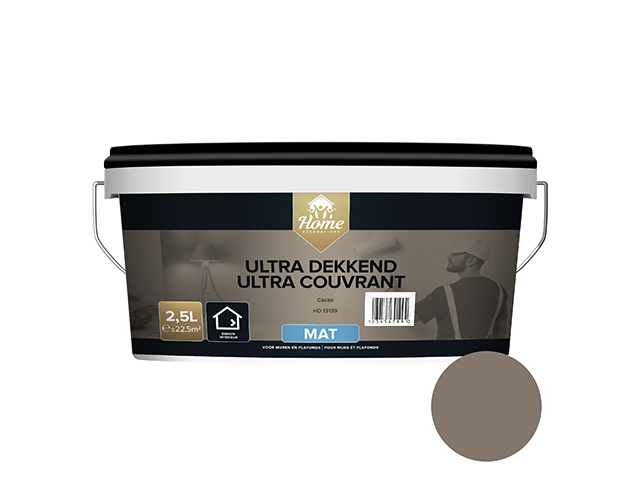 MUUR- & PLAFONDVERF ULTRA DEKKEND MAT CACAO 2,5L