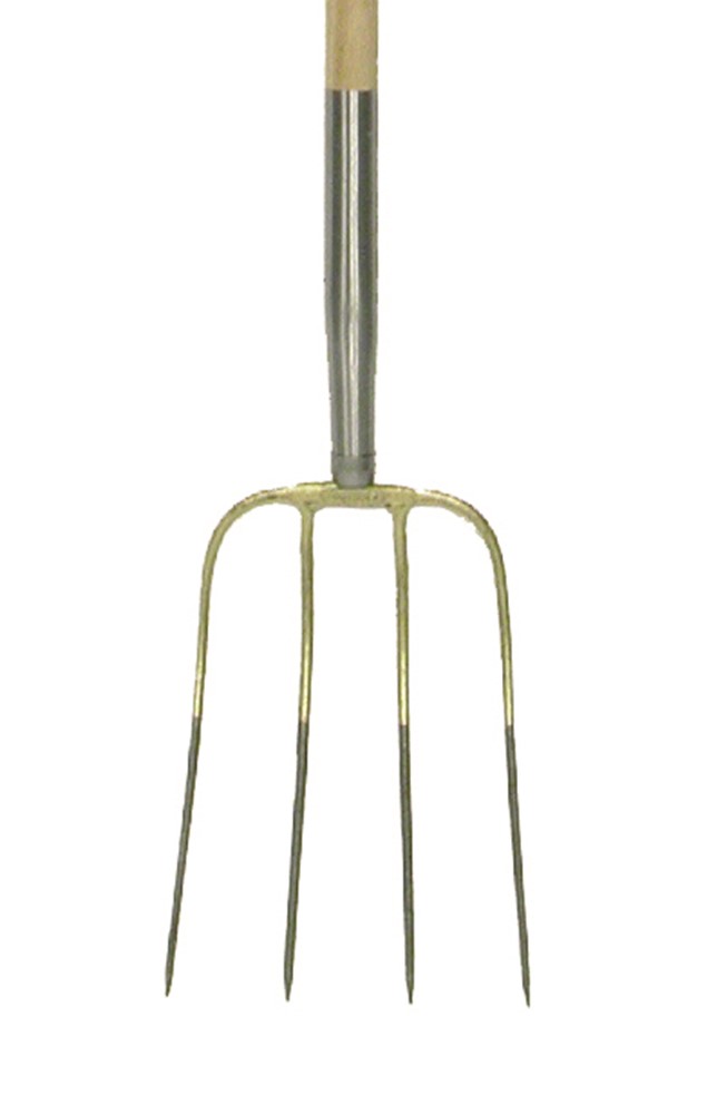 Fourche A Fumier 4 D, A Soie Avec Manche Boule 135 Cm