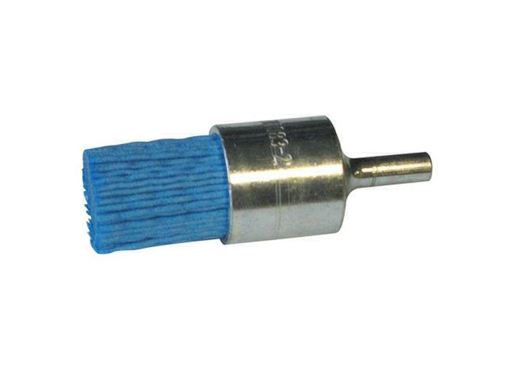 NYLON SCHUURPENSEELBORSTEL Ø25MM ZACHT-BLAUW