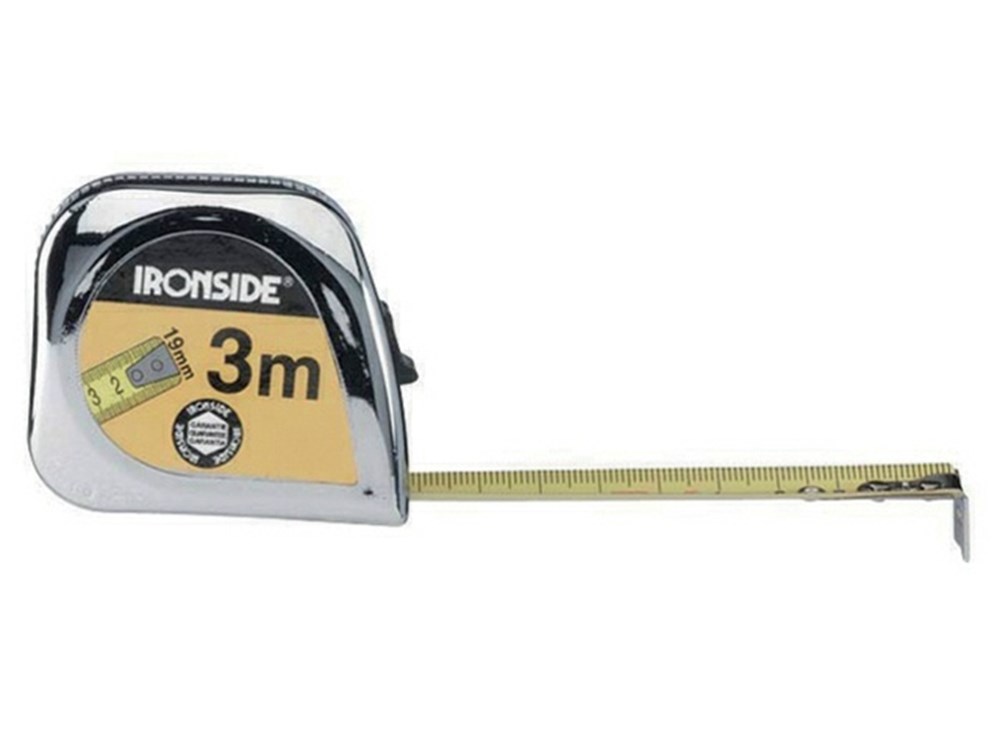 Rolmeter 3mx19mm Verchroomd Abs