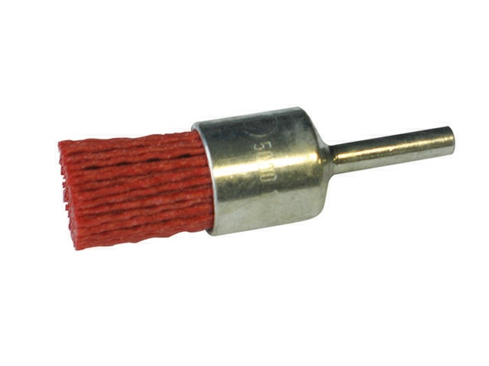 NYLON SCHUURPENSEELBORSTEL Ø25MM GROF-ROOD