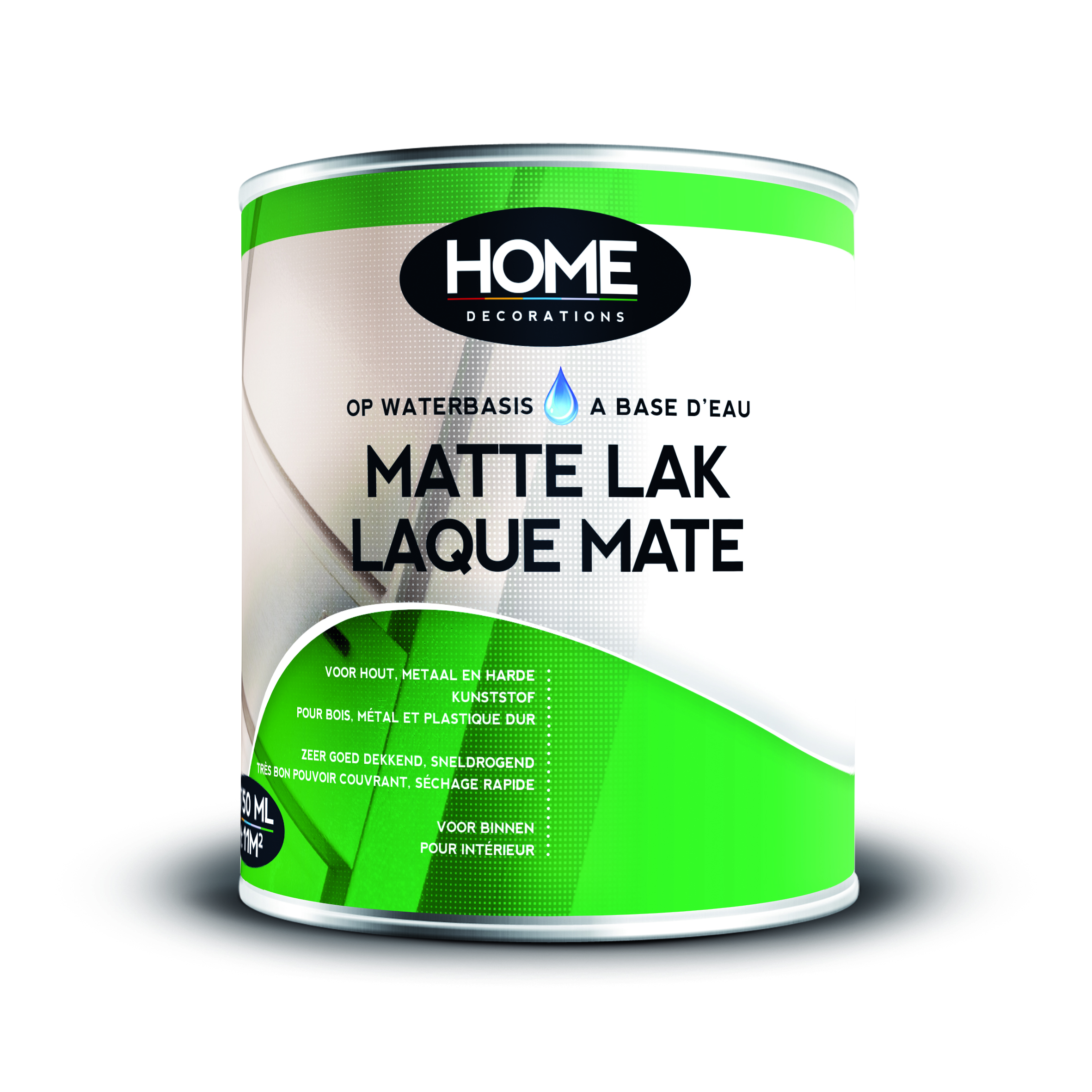 Laque Mat A Base D'eau Noir 250ml