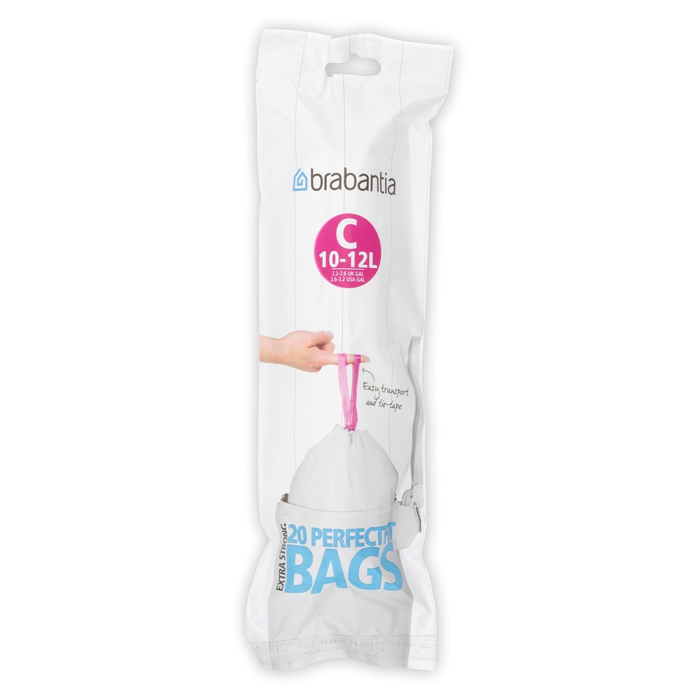 Afvalzakken 12l Perfectfit String (c) Wit