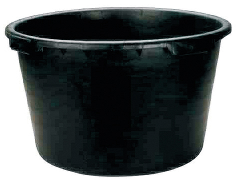 Metserkuip Rond Plastiek Zwart 65l