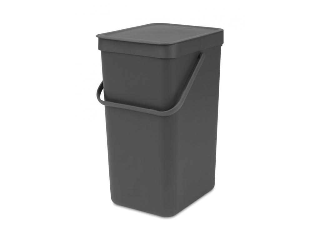 POUBELLE SORT&GO 16L GRIS
