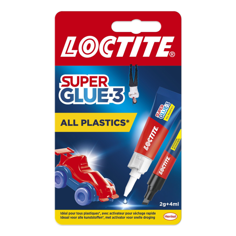 COLLE RAPIDE LOCTITE SUPERGLUE-3 ALL PLASTICS 2G