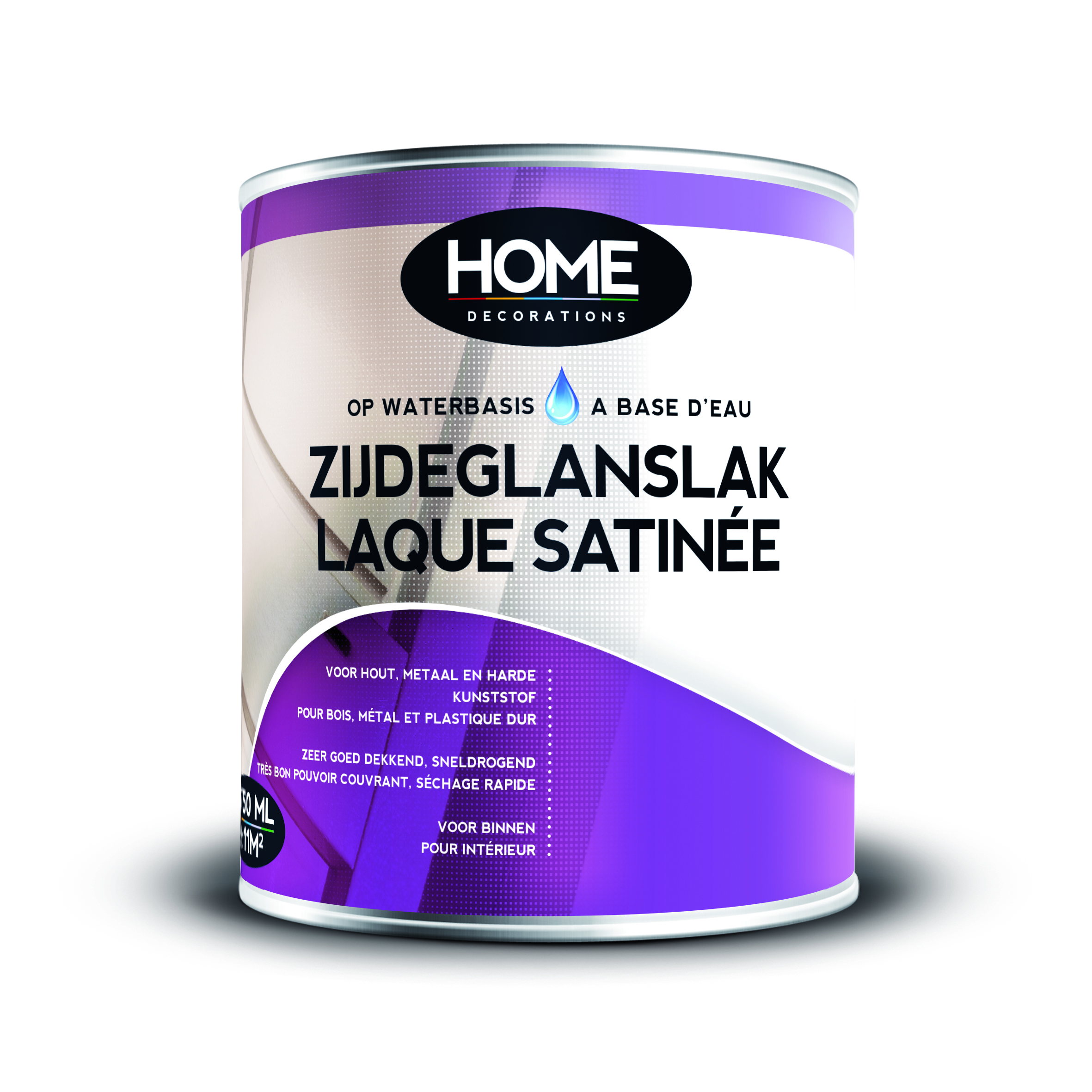 LAQUE SATINEE A BASE D''EAU BLANC 250ML