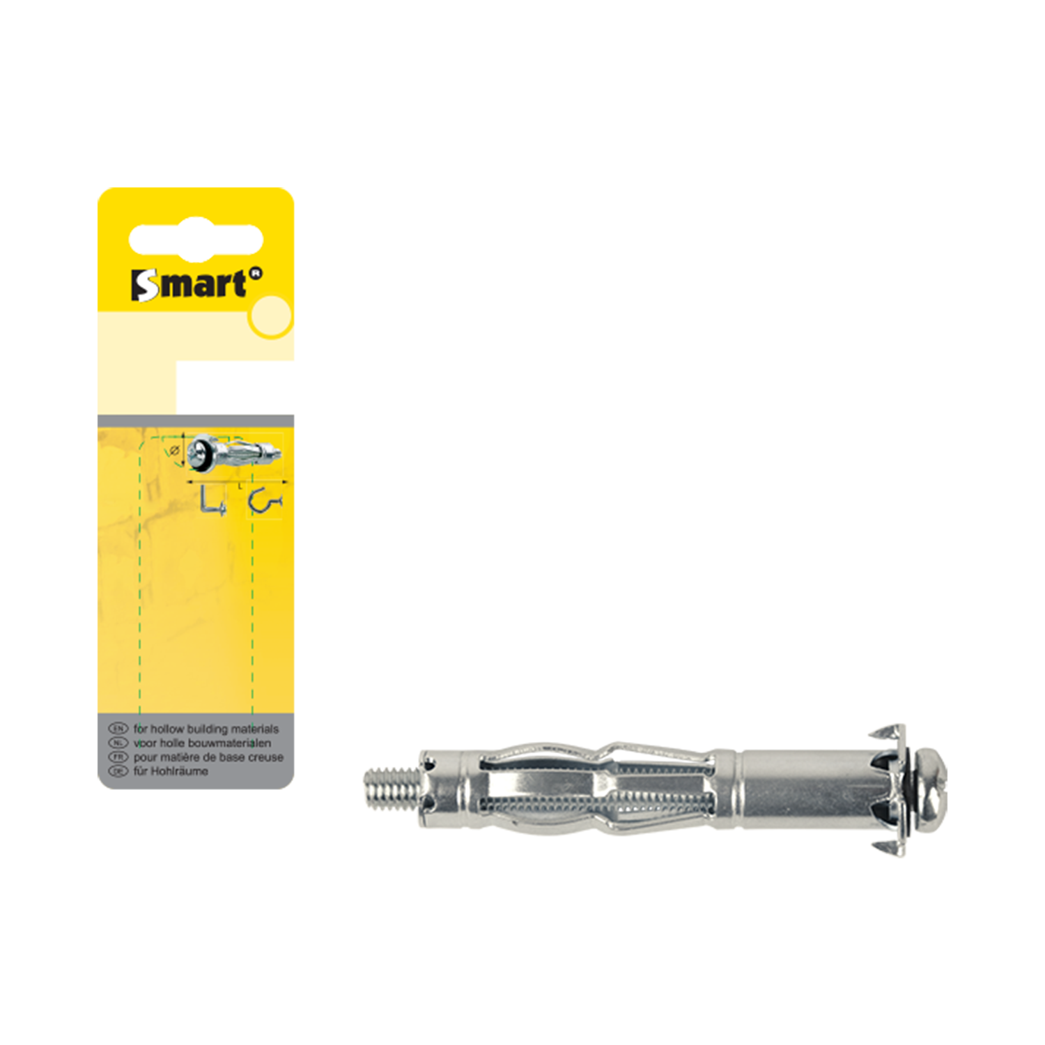 Smart Metalen Hollewandplug M4x38 Zn
