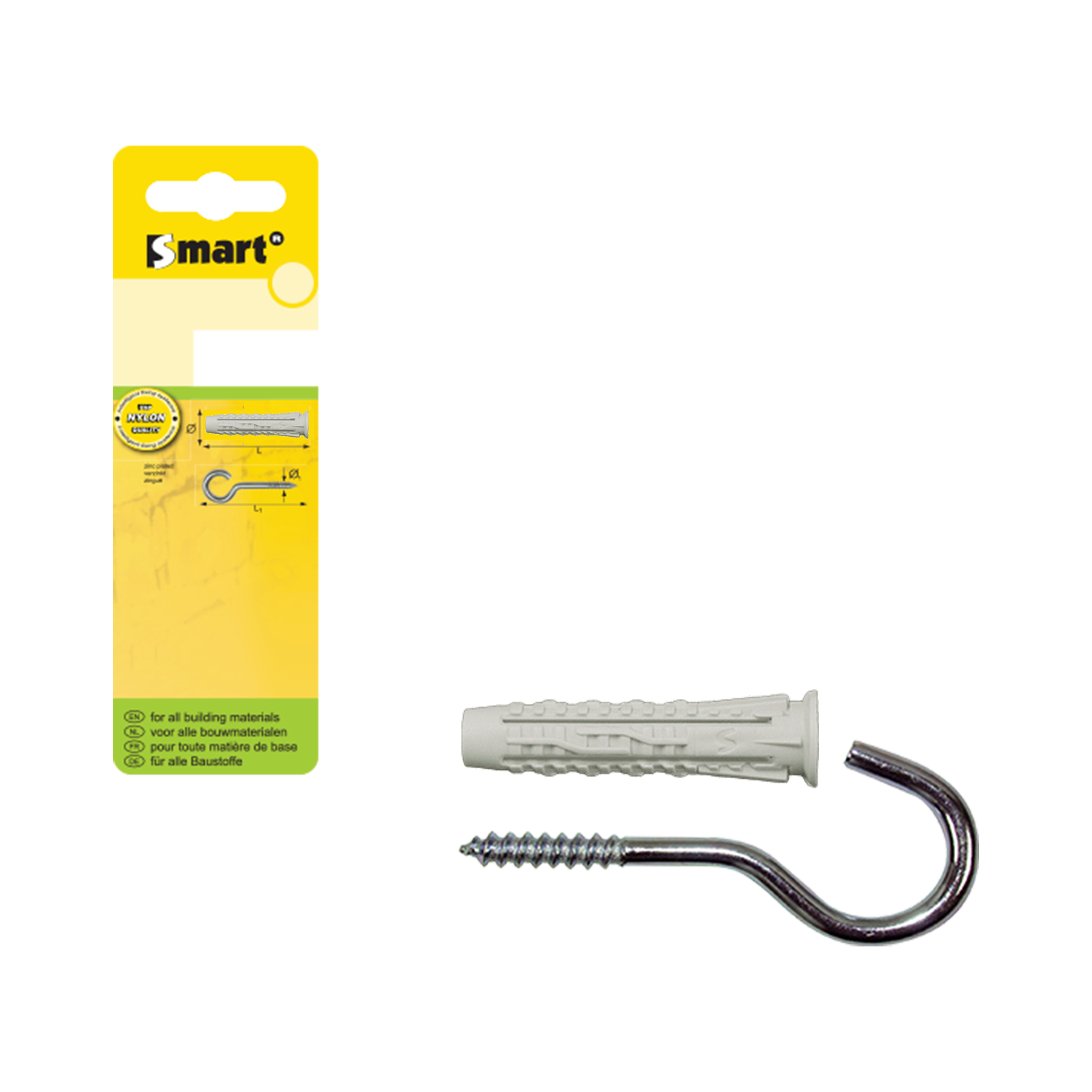 SMART PLUG + SCHROEFHAAK Ø8X40 NZN