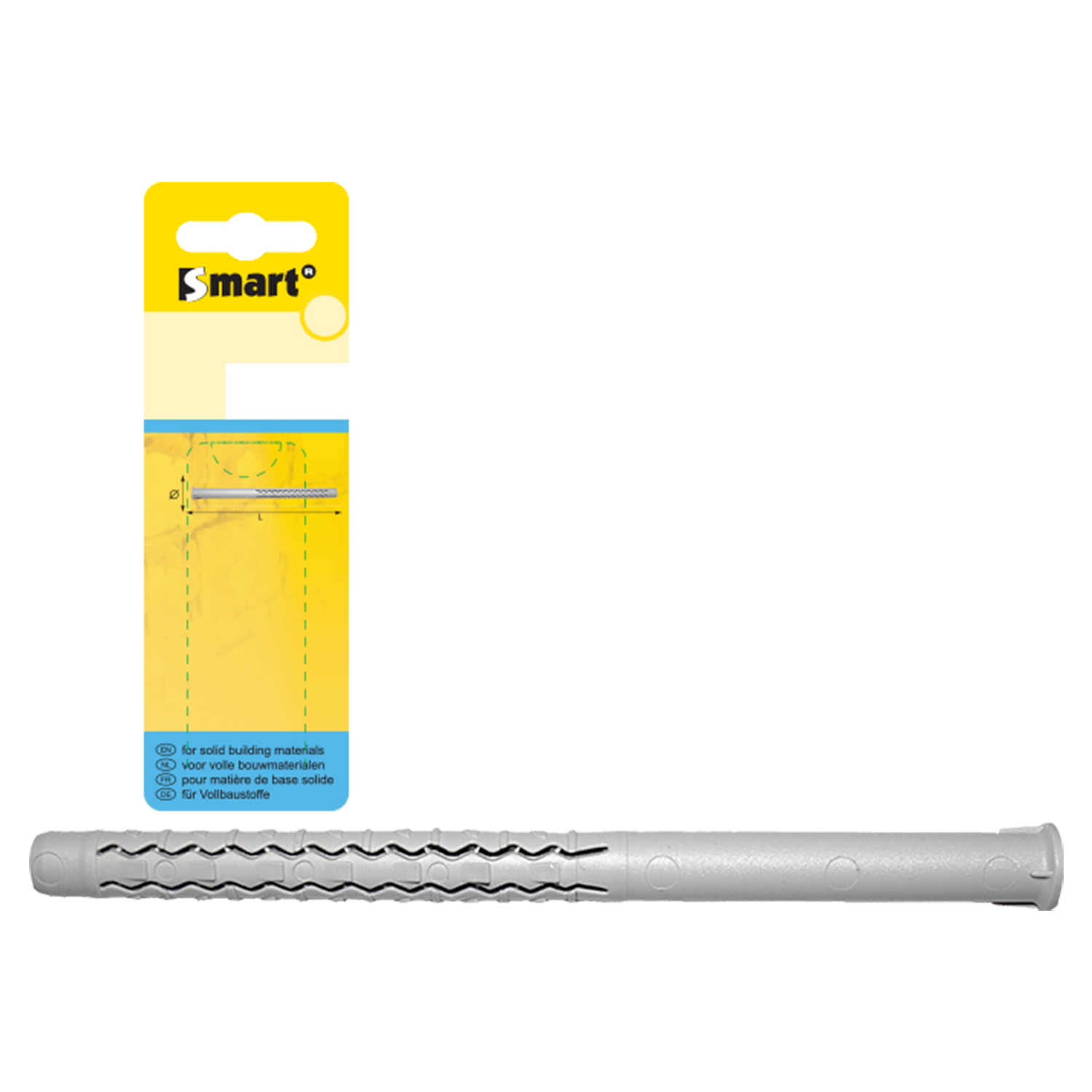 NYLON RAAMPLUG ZONDER SCHROEF Ø10X80