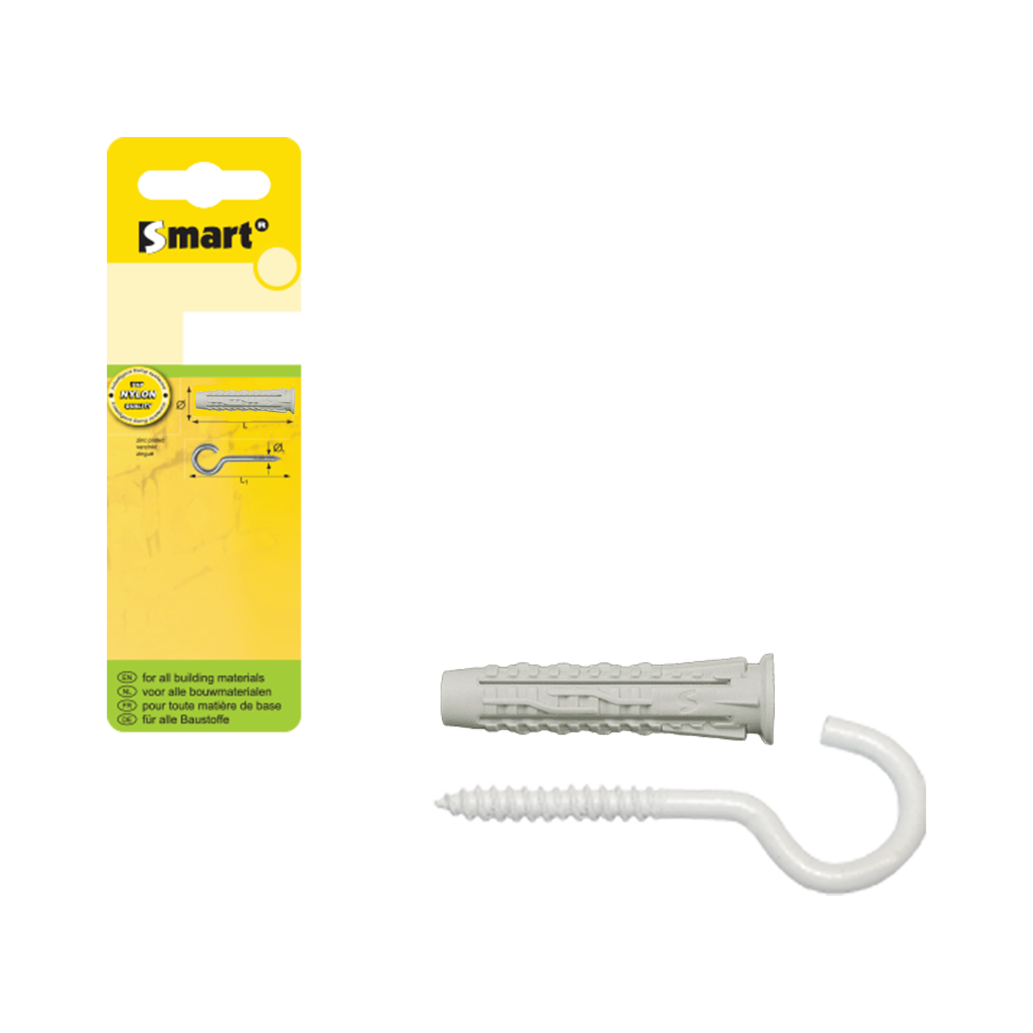 Smart Plug + Schroefhaak ø8x40 N/gp