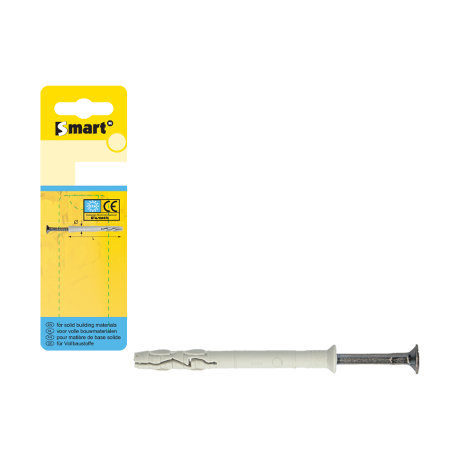 NYLON NAGELPLUG VK Ø6X40 GRIJS