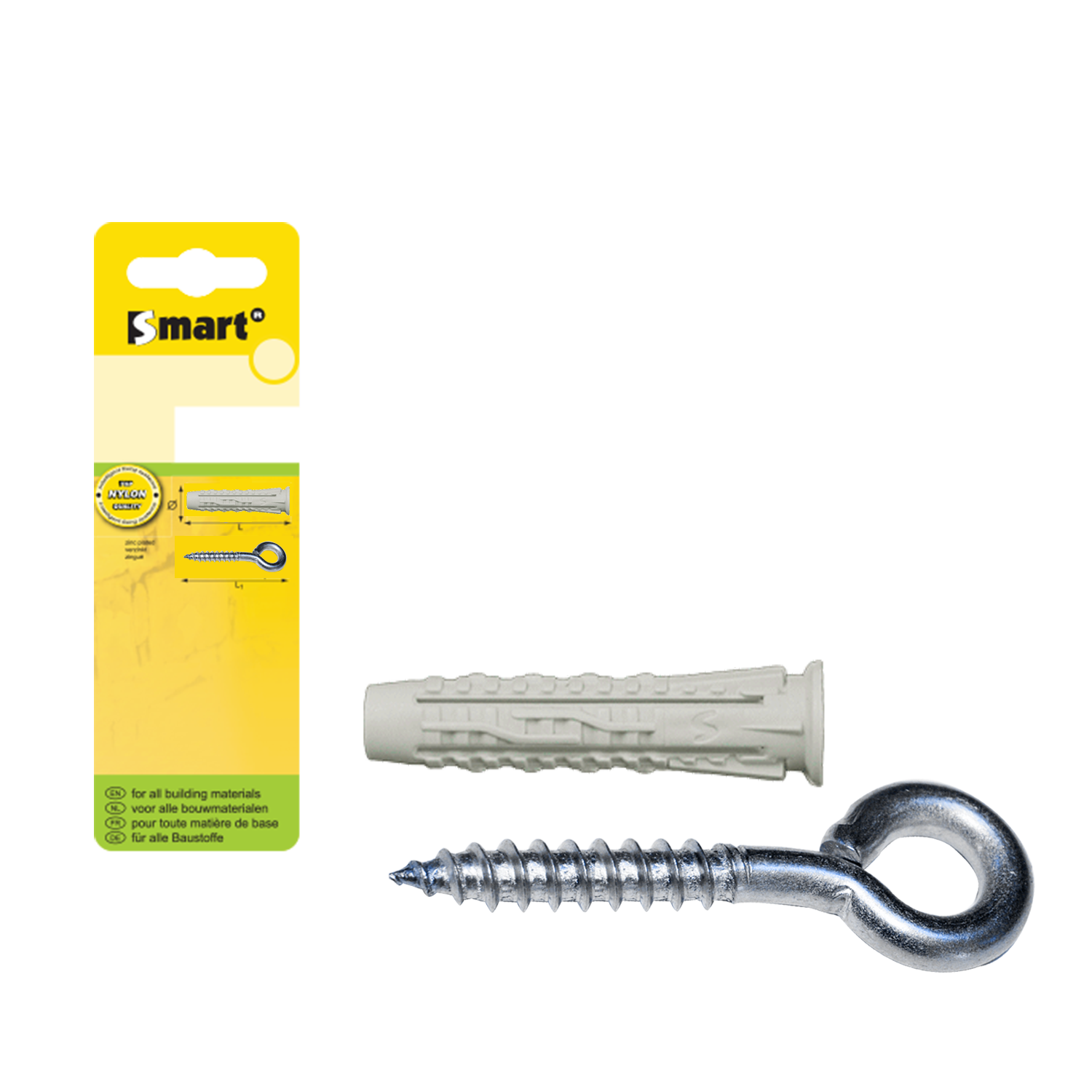 Smart-plug + Schroefoog ø8x40 Nzn