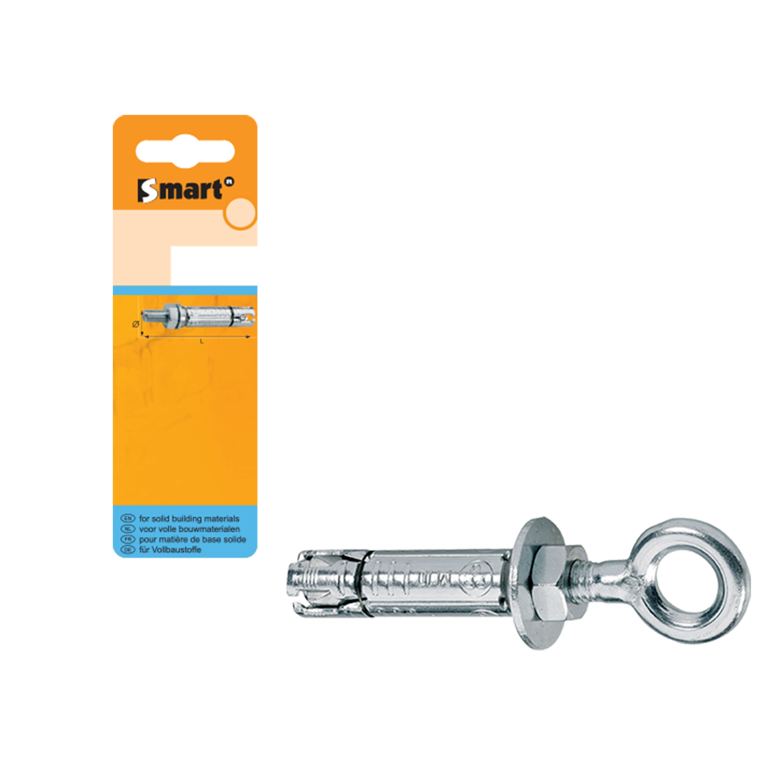 SMART CHEVILLE À EXP. +OEIL M8X50X90 ZN