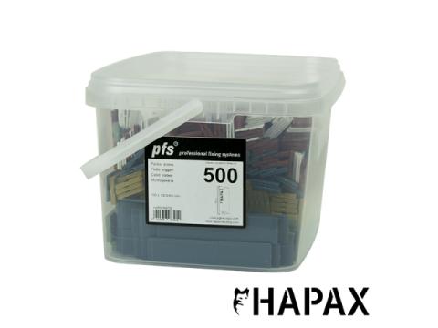Hapax Assort. Platte Wiggen ø22x95/500st